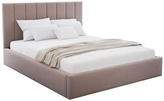 FDM Polsterbett KAJA modern mit Bettkasten MADE IN EU - mit hochwertigem Paris Bezug (verfügbar 90x200 120x200 140x200 160x200 180x200cm, Bettrahmen, Bett, mit großen gepolsterten Kopfteil, mit Bettkasten zum aufklappen), Hebbarer Metallrahmen, Bettkas...