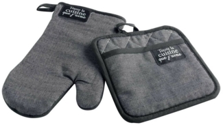 Macosa Home Topfhandschuhe Backhandschuh & Topflappen hitzebeständig Backofenhandschuh, (Backhandschuh & Topflappen Topfhalter Küchenutensil Handschuh Küche, 2-tlg), Backhandschuh & Topflappen hitzebeständig Backofenhandschuh