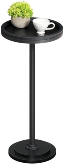 Runder Beistelltisch Schwarzer Bistrotisch Wohnzimmer 30x30x65cm