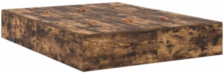 vidaXL Aufbewahrungsbettgestell Geräucherte Eiche 135 x 190 cm 3335441