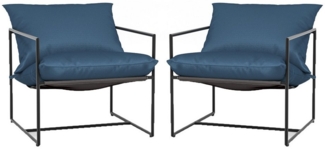 COSTWAY Loungesessel (2-St), Gartensessel mit Sitz- und Rückenkissen