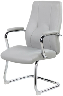 Dmora - Stuhl Townsville, Wartezimmersitz mit Armlehnen für das Büro, Ergonomischer Wartesitz, 61x58h101 cm, Grau