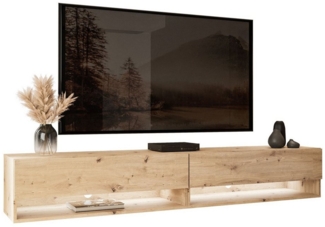 Lookway Lowboard CALANTE LOFT 180 cm RTV Hängeschrank mit LED-Beleuchtung