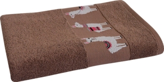 Dyckhoff Duschtuch Lama, Walkfrottee (1-St), mit trendiger Lamabordüre