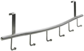 Hettich Türgarderobe 6 Haken 59,5 x 17,0 x 9,0 cm silber