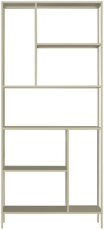 Dmora Bücherregal Cenadi, Büroregal, Mobiler Buchhalter, Bücherbrett, 80x30 h188 cm, Sahne