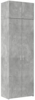 vidaXL Hochschrank Betongrau 70x42,5x225 cm Holzwerkstoff 3281325