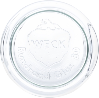 Glasdeckel RR80 + Rezeptheft Ersatz-Deckel Rundrand Abdeckung rund Ø8cm klar Einkoch-Zubehör