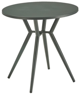 Liadomo Gartentisch Lesina (wetterfest & modern, 1 Tisch), Aluminium Gartentisch in Anthrazit, rund, 80 cm