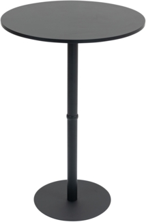 DELUKE® Stehtisch rund Ø 75cm CAHNI - Metall Gestell | Bistrotisch Gastro Bartisch rund Hoher Tisch Hochtisch, 110x75 cm HxB, Schwarz