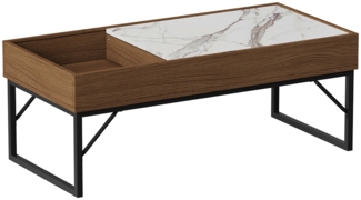 Vicco Couchtisch Nussbaum 105x50 cm, Lunero