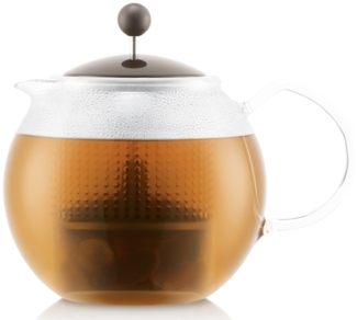 Bodum Teebereiter mit Kunststoffsieb und -deckel 1 L Assam dark roast