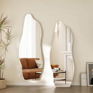 Hopibath Wandspiegel Ganzkörper 165x60 cm Ganzkörperspiegel ohne Rahmen (Flurspiegel Dekospiegel modern, 1-St, Rahmenlos, Asymmetrisch), für Garderobe & Flur, Wohnzimmer, Schlafzimmer