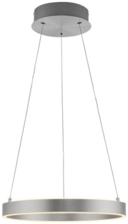 Paul Neuhaus LED Pendelleuchte ANILLO, 2-flammig, Grau, Aluminium, Stahl, Anpassung der Farbtemperatur, Dimmfunktion, LED fest integriert, Extra-Warmweiß, Neutralweiß, mit Fernbedienung, Ø 50 x H 180 cm