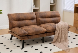LVHOM Loungesofa Doppelsofa,Schlaffunktion, mehrfache verstellbare Rückenlehne/Armlehne, Chenille, ergonomisch, dicke Schaumfüllung, Metallfüße, 230 kg Traglast, leicht reinigbar, rutschfester Stoff, ideal für Filmabende, entspanntes Lesen oder Gästebe...