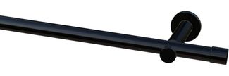 Garduna Gardinenstange Ø 20mm / 1- oder 2-Lauf, 1-läufig, kürzbar, Metall, 2-lauf 1-lauf, Gardinenstange komplett, hochwertig, Fixmaß, 20mm