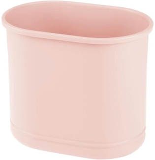 mDesign Mülleimer Abfalleimer Papierkorb Oval 9.5L Metall Rosa platzsparend