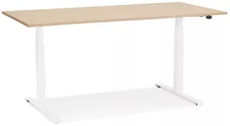 Kokoon Design Schreibtisch Droide Holz Natur und Weiß 140 cm