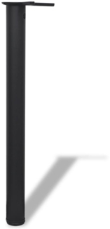 4x höhenverstellbares Tischbein Schwarz 710 mm 242139