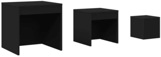 Couchtische, Sofatische 3-tlg. Schwarz Holzwerkstoff