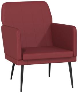 vidaXL Sessel Weinrot 61 x 78 x 80 cm Kunstleder