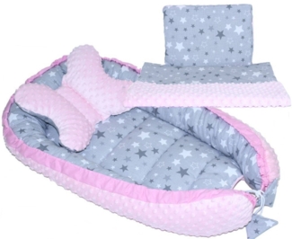 Primawela Bettnestchen Baby MINKY Nestchen Kokon Kuschelnest Kissen Decke Schmetterlingkissen
