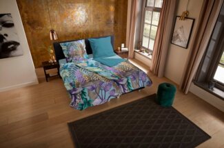 PURE luxury collection Wendebettwäsche Nani, Microfaser, 2 teilig, Mikrofaser, 135x200, Pflegeleicht, Reißverschluss, Wendeoptik, Leopard