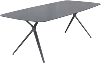 Gartentisch Balu Esstisch Terrassentisch 180 x 100 x 75 cm Aluminium/sintered stone Anthrazit