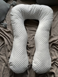 Loolay Stillkissen 100% MINKY LUX XXXL Schwangerschaftskissen Seitenschläferkissen 330 cm, WEICH Füllung + 100% Polar Flece Kissenbezug (hochwertig 350 g/m2), TYP A 330 cm Stillkissen + Bezug abnehmbar mit Reißverschluss!, LOOLAY® - 100% Europäische St...