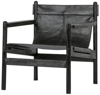 BePureHome Chill Sessel Leder Schwarz