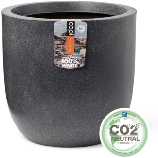 Capi Blumentopf Waste Smooth 43x41 cm Grau 442104
