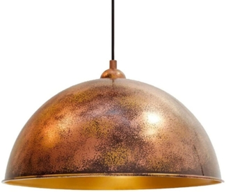 Bamyum Pendelleuchte Hängelampe Kupferfarbe, E27, Handgemalt Vintage Industrial Style Lampe, ohne Leuchtmittel