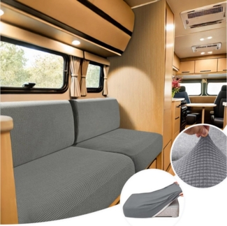 BTTO Sitzflächenhusse 2 Stück Wasserdicht Jacquard-Sofabezug, Stretch Sitzkissenbezug, Sofa Sitzkissenbezug Für Schonbezug Wohnwagen Polster