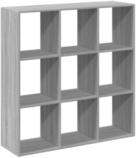 vidaXL Raumteiler-Bücherregal Grau Sonoma 102x29x103,5 cm 858044