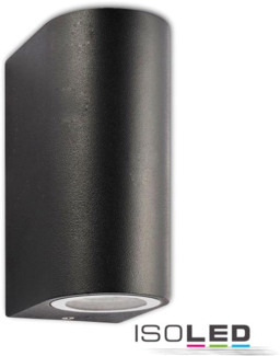 ISOLED Wandleuchte Siara Up&Down 2xGU10, IP54, schwarz, exkl. Leuchtmittel