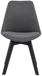 SalesFever 2er-Set Esszimmerstuhl mit Wabensteppung, Textil/Holz, L = 49 x B = 56,5 x H = 84 grau