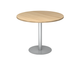 Besprechungstisch STF10 100cm Ø rund Eiche Gestellfarbe: Silber