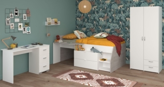 Parisot Kinderzimmer und Jugendzimmer Milky in weiß und grau Loft Set 3-tlg.