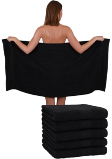 Betz Handtücher 6 Stück Duschtücher Duschtuch Set Größe 70x140 cm Premium, Baumwolle (6-St), Farbe schwarz