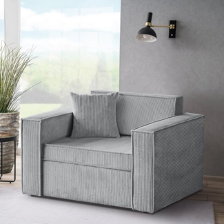 Beautysofa Schlafsofa Dave, mit Relaxfunktion, Bettkasten, modernes Einzelsofa aus Cordstoff