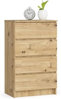 Raumhirsch Furniture Kommode mit 4 Schubladen 60 cm breit Holz Schrank, (viele Farbvarianten - Maße : 99 x 60 x 40 cm) - Hochwertig & stabil