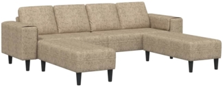 vidaXL Sofa Set Hellgrau Faux Wildleder 3335140