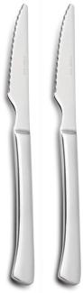 Comas Steakmesser Pefect Lacasa, 2er Set, gezahnte Fleischmesser, Edelstahl, silber, spülmaschinengeeignet, 21. 5 cm, M1538