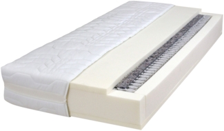 Taschenfederkernmatratze Easydream TFK 2000 140 x 200 cm / T660 Dormi Spring - 50252-900, Weiß, 140 x 25 x 200 cm
