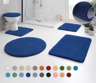 Kleine Wolke Badematte RELAX, Höhe 30 mm, rutschhemmend beschichtet, fußbodenheizungsgeeignet, Polyacryl, rund, Badteppich, Uni Farben, rechteckig, rund & als Set erhältlich