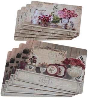 Boltze Tischset Blume 4 tlg. mit Korkunterseite 4tlg.