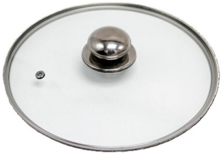 Michelino Universal-Glasdeckel ø24 cm mit Dampfauslass & Edelstahlknopf