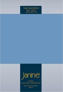 Janine Topper Comfort Jersey Spannbetttuch|140x200 cm - 160x220 cm| blau