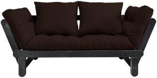 KARUP DESIGN Futonsofa BEAT Gestell Schwarz Matratze Braun