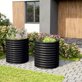 Vitavia Hochbeet "Terra 858", schwarz, 86 cm,Modell "Rund"